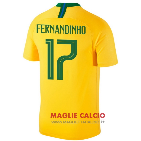 maglietta brasile 2018 fernandinho 17 prima